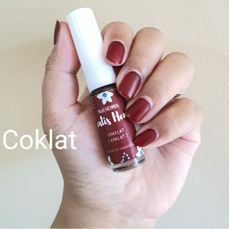 [5 ml] Henna Kutek Muslimah | Kutek Henna Halal | Henna Wudhu | Cat Kuku Halal | Mini Geulis Henna