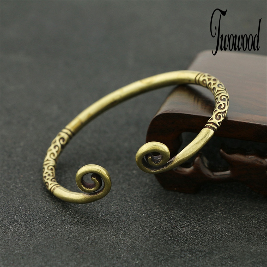 Gelang Bangle Adjustable Bahan Kuningan Untuk Pria Dan Wanita