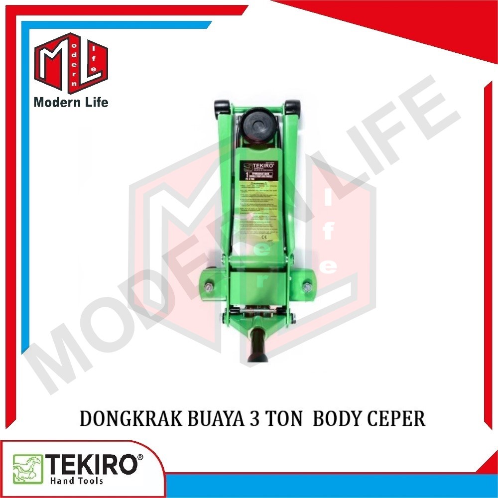 Dongkrak Buaya 3 Ton Ceper AUFJ1677 Double Hydraulic Floor Jack Tekiro