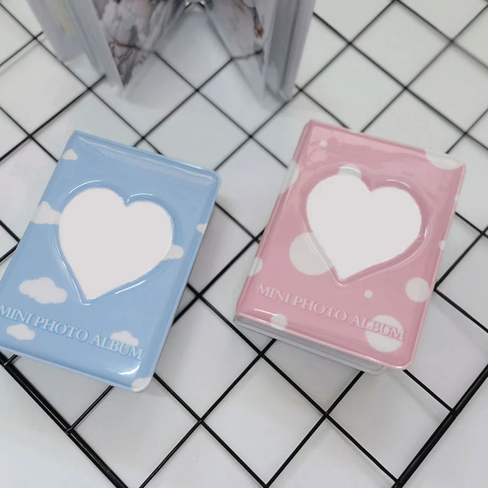QUINTON Kawaii Kpop Card Binder 40 Pockets Name Card Book Photo Album Butterfly Photocard Holder ID Holder 3 Inch Love Hollow Business Card Binder Album