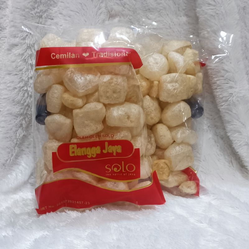 Kerupuk Kulit Sapi Rambak Kulit Sapi Matang Original 100gram free Petis khas Solo