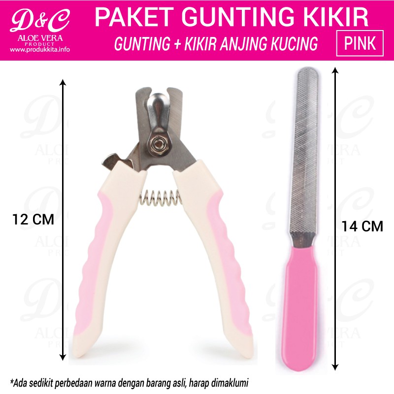 Gunting Kuku Kikir Kuku Grooming Anjing Kucing Kecil PINK