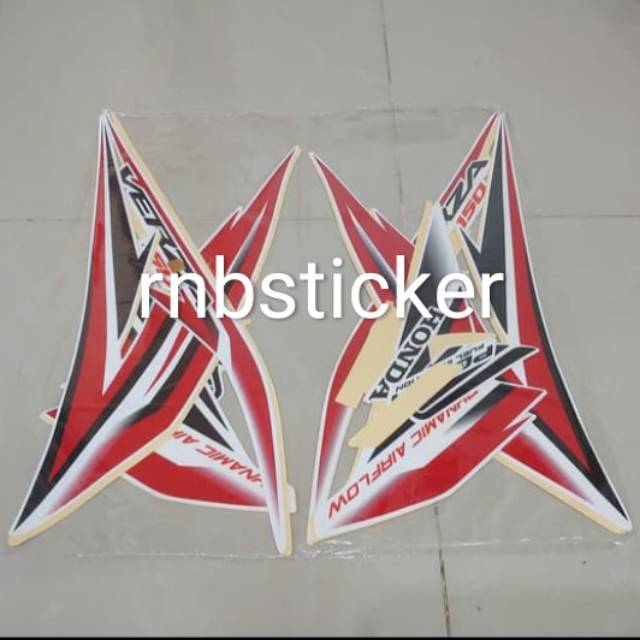 Stiker striping stripping motor honda verza 2015 lis putih