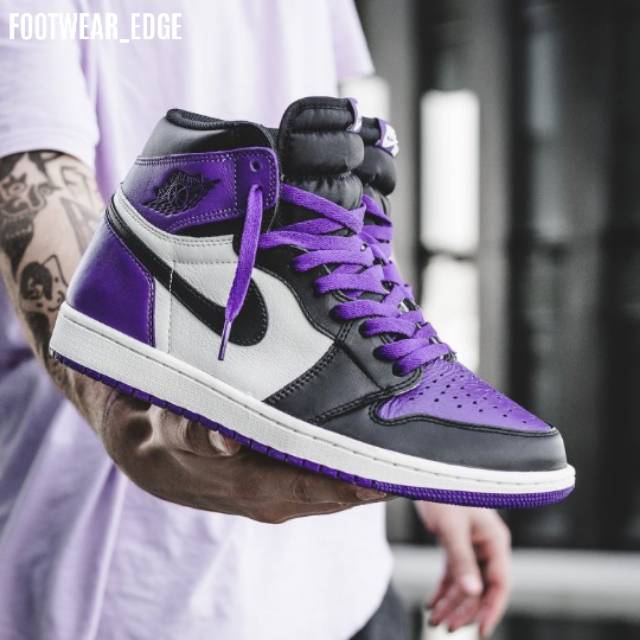 Nike Air Jordan 1 Retro High OG Court Purple | Shopee Indonesia