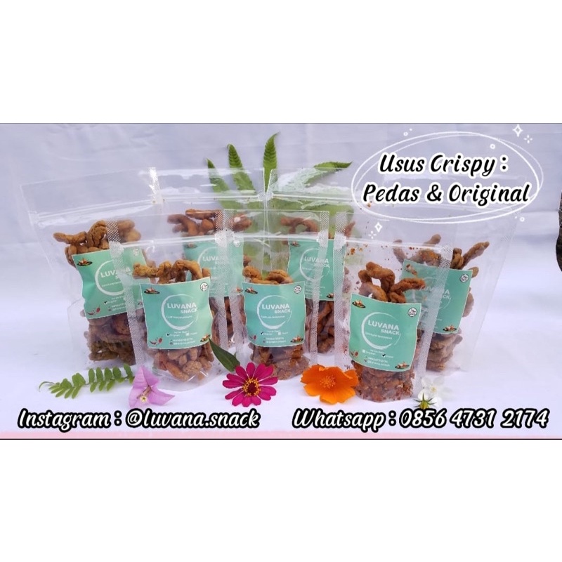 

Usus crispy / usus krispy original dan pedas daun jeruks