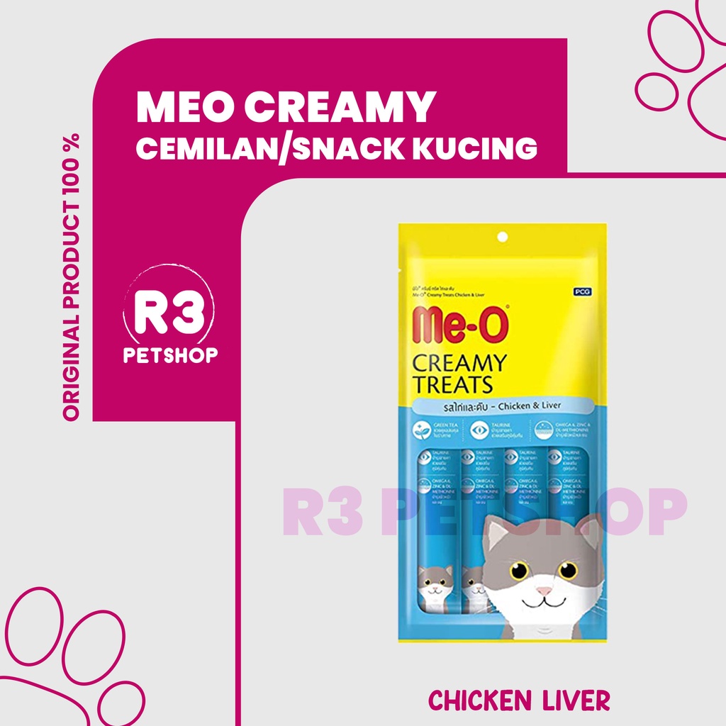 Makanan Snack Kucing MEO Creamy All Variant 60gr @1dus 12pcs