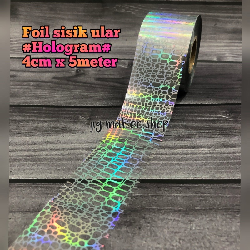 hologram hot stamping foil sisik ular, lebar 4cm x 5 meter