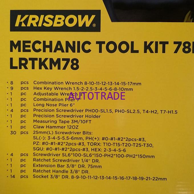 ToolKit 66 Tool Kit Box Set ORIGINAL Krisbow Kotak Perkakas Mekanik - ISI 66 TOOLS