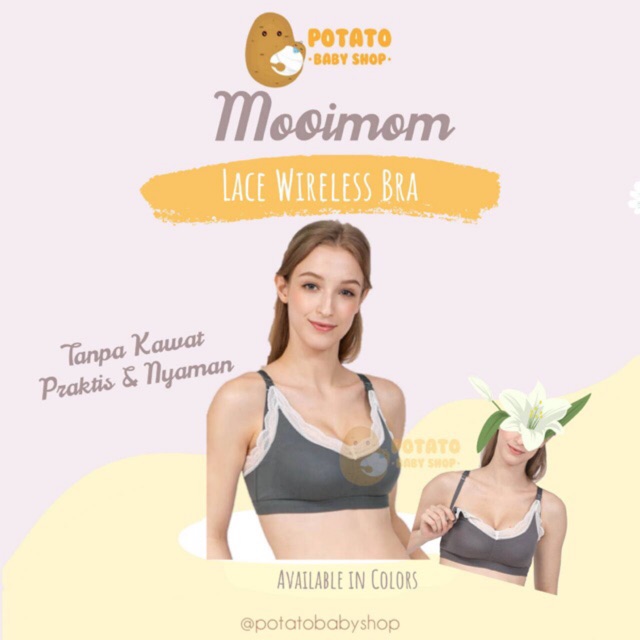 Mooimom - Lace Wireless Maternity &amp; Nursing Bra