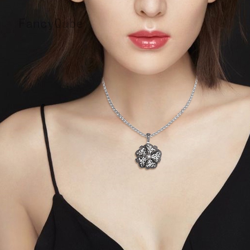 Five Petal Flower Shaped Necklace Cremation Urn Pendant Funeral Ashes Holder-in Pendant Necklaces