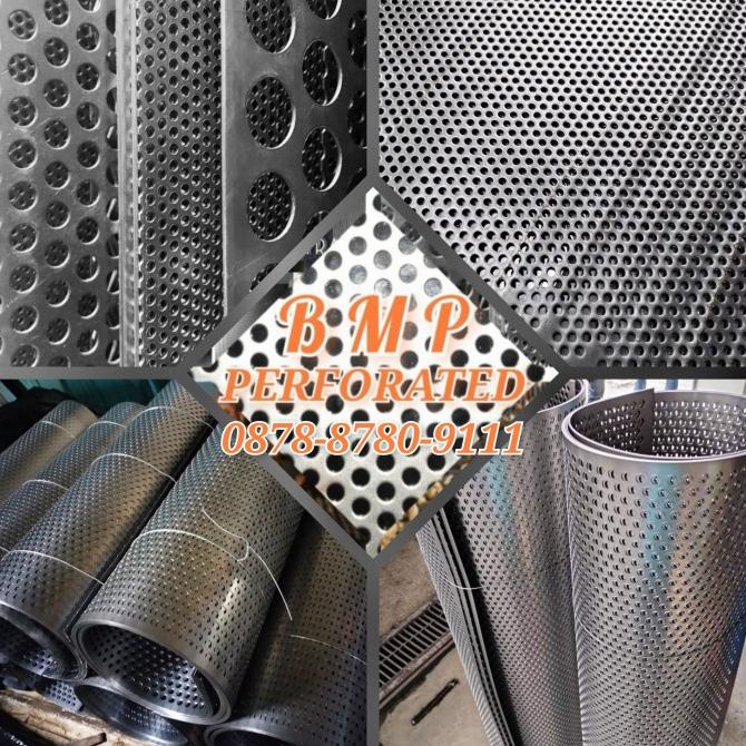 plat lubang/perforated besi ukuran 1mm lubang 5mm sampe 12mm