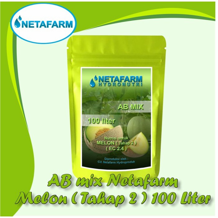 Pupuk Nutrisi Hidroponik AB Mix NETAFARM - MELON tahap 2 100 Liter