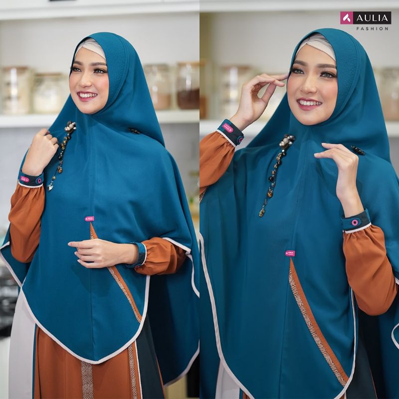 SET GAMIS AULIA RUQAYYAH AMBER DARK TOSCA