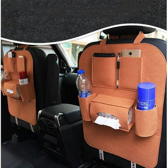 Car Seat Organizer Tas Jok Kursi Belakang Mobil Multifungsi Import | Tempat Tisu Botol Minum