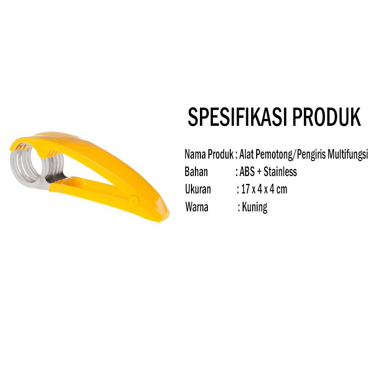 Alat Pemotong/Pengiris Multifungsi/Banana Slicer/ Pemotong Sosis lemon