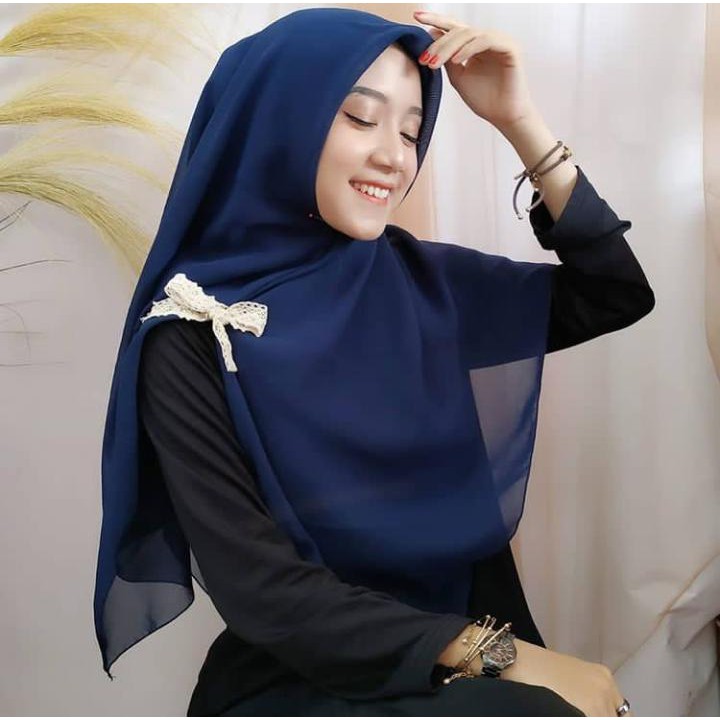 (PROMO) Hijab Instan Segitiga Renda / Jilbab Hijab Vionna instan polycotton Terlaris