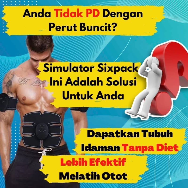 ems pad smart sixpack tool alat fitnes perut buncit ORIGINAL