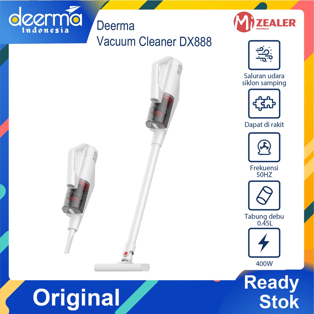 【NEW】Deerma DX888 Portable Handheld Vacuum Cleaner Lightweight Design Can Wall Storage