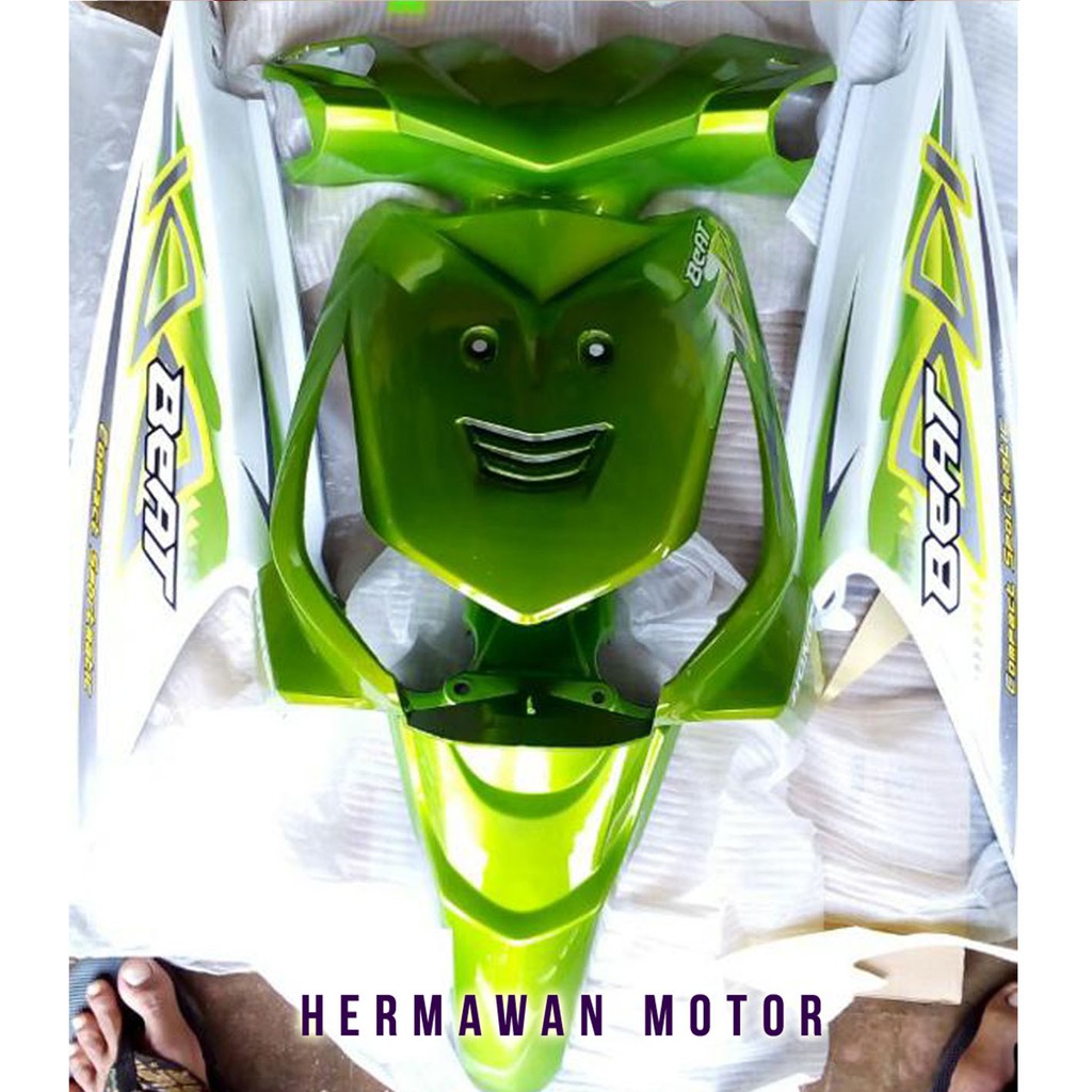 Honda beat-Body alus honda beat karbu th 2010-2012 warna hijau pakai stiker