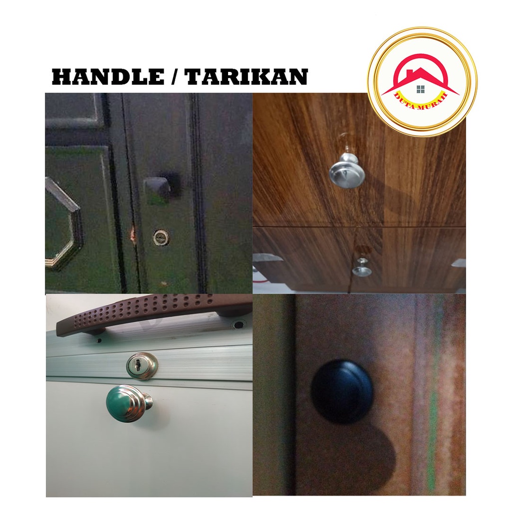 Handle Tarikan  Laci / Handel Knop Lemari / Pegangan Pintu Bentuk Bulat ( 1pcs)