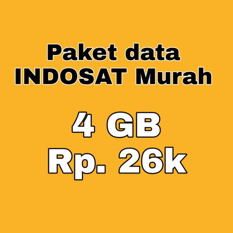 Paket data Indosat 4 GB