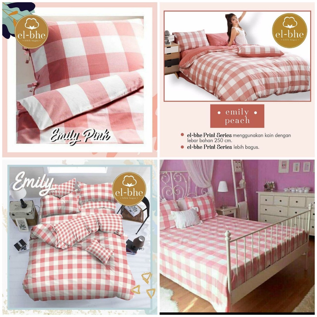 SPREI PALING BEST SELLER SPREI AESTHETIC //SEPREI HOMEMADE MOTIF KOTAK SEMUA UKURAN