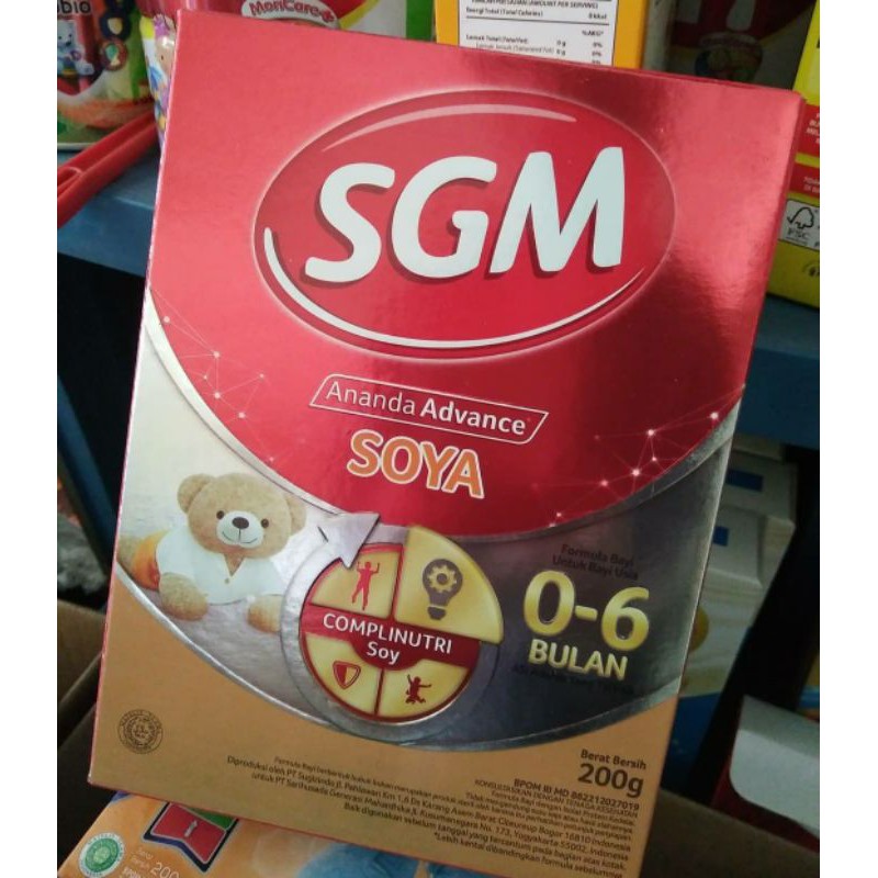 Susu SGM Soya Ananda 0-6 bulan 200gr