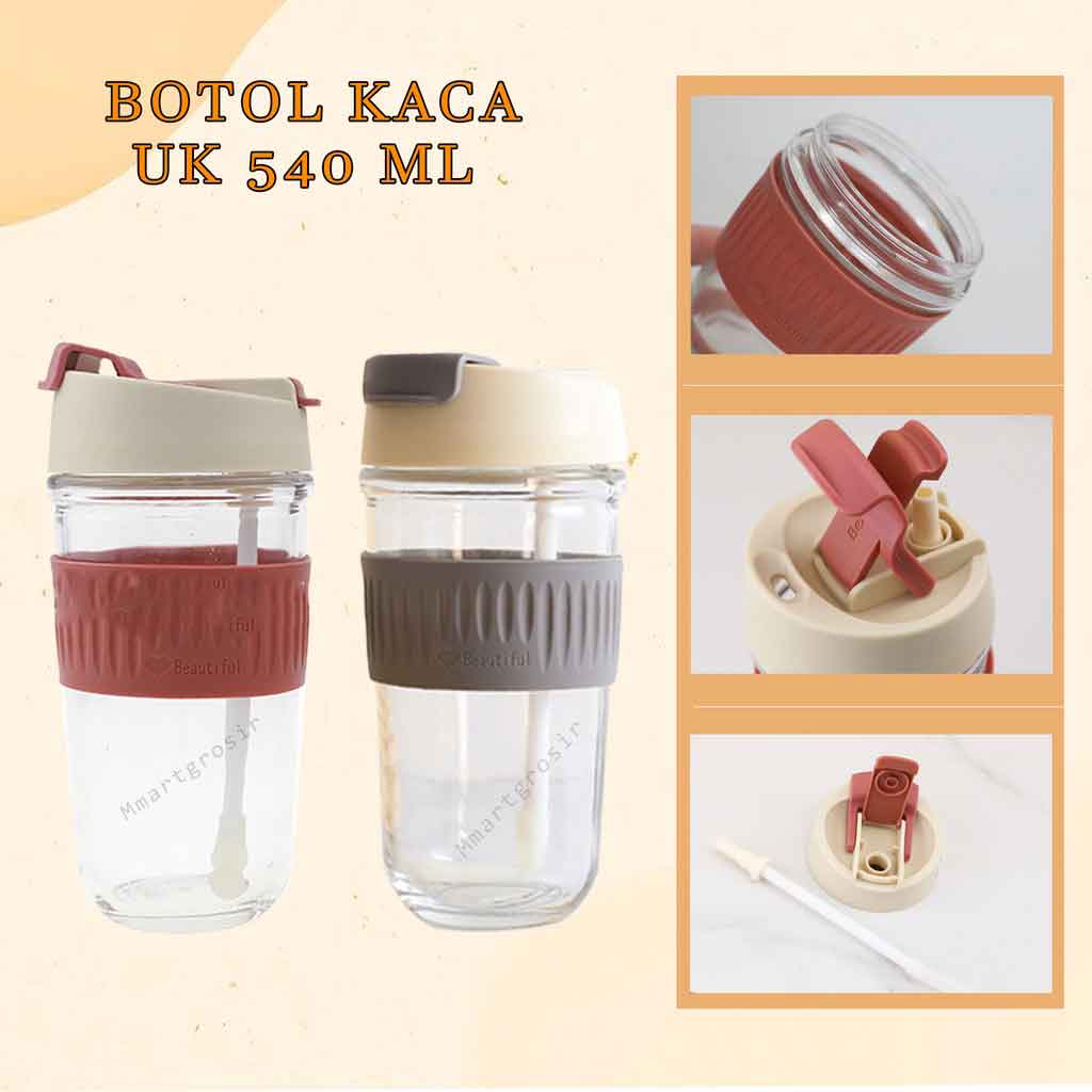 GELAS KACA / GELAS TUTUP KACA / 540 ML