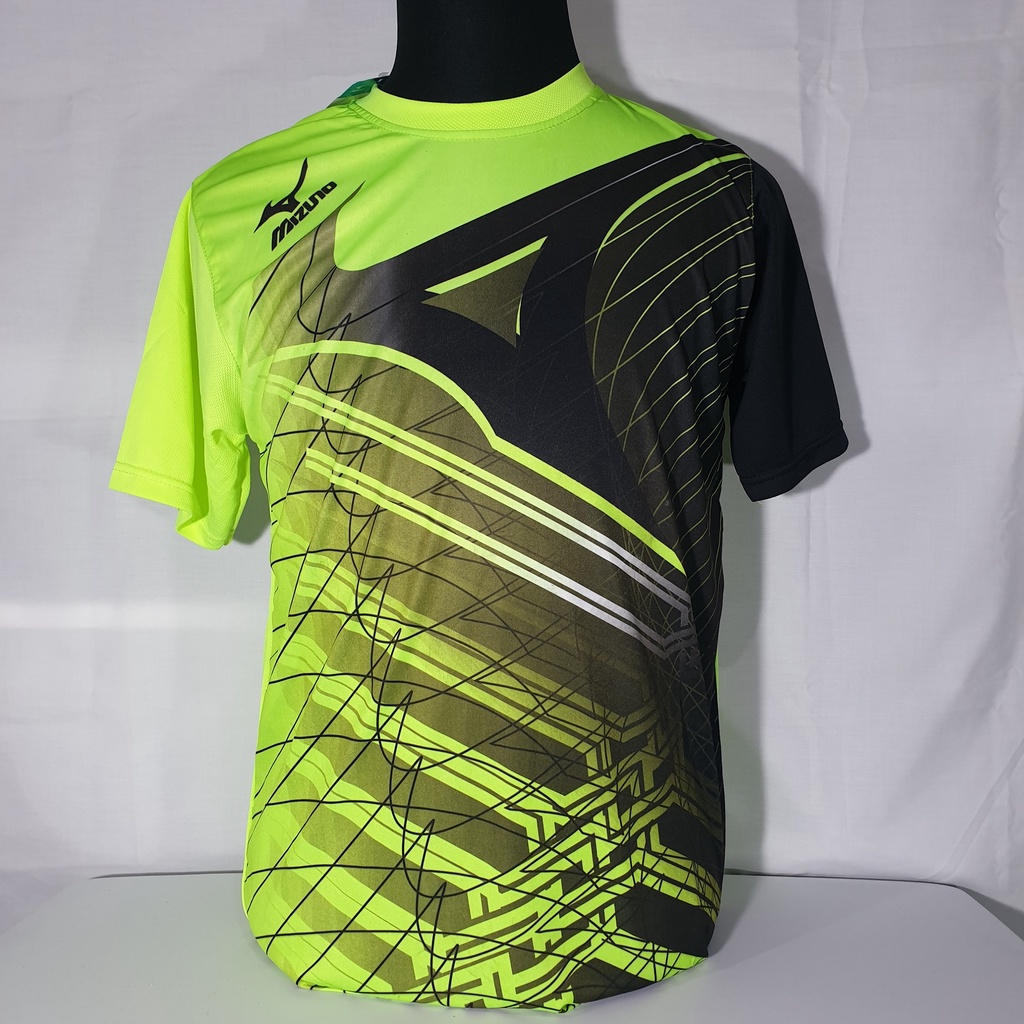 Mizuno Baju Badminton hijau neon