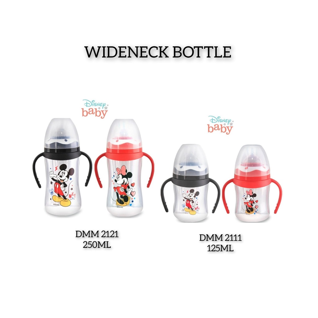 Lusty Bunny Disney Bottle wide neck Handle DMM 2121 (250ml) DMM 2111 (125ml) Botol susu wide neck