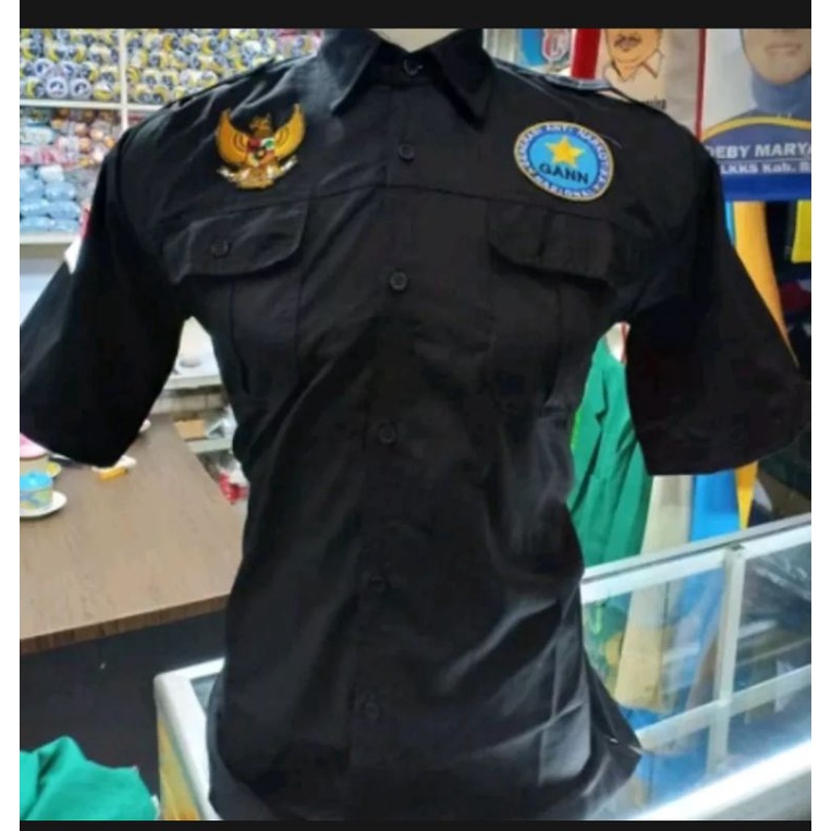 baju seragam BNN/kemeja BNN hitam pendek