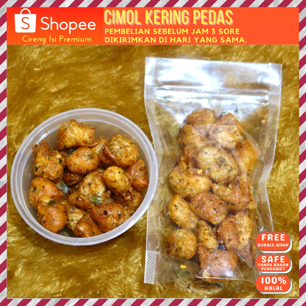 Cimol Kering Pedas Daun Jeruk