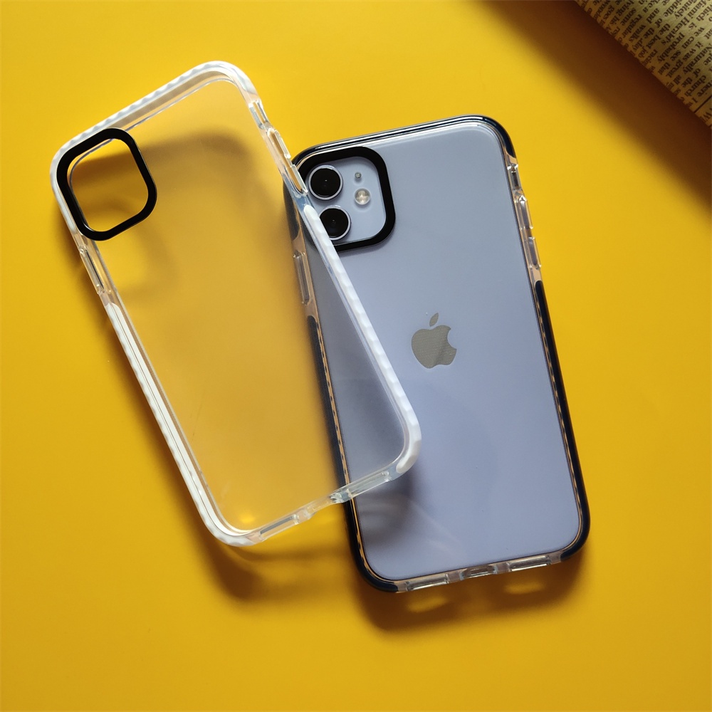 Soft Case TPU Transparan Shockproof Cover iPhone 7 8 Plus X XR Xs 11 Pro Max