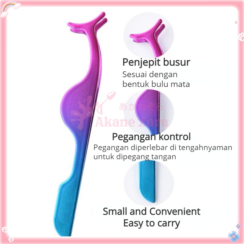 Akane Zora Penjepit Bulu Mata Baik Untuk Bulu Mata Palsu Jepit Bulu Mata Pasangkan Dengan Lem Bulu Mata Professional for Bulu Mata Eyelash Extension Dan Bulu Mata Magnet Pinset Eyelash