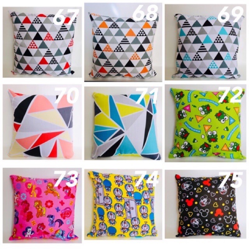 Sarung Bantal Duduk | Sofa | Kursi | Bangku | Motif &amp; Polos ukuran 30 35 40 45