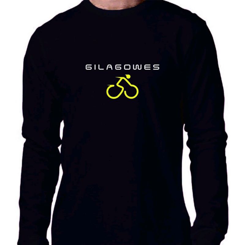 Kaos Sepeda Lengan Panjang Gila Gowes-KAOS GILA GOWES