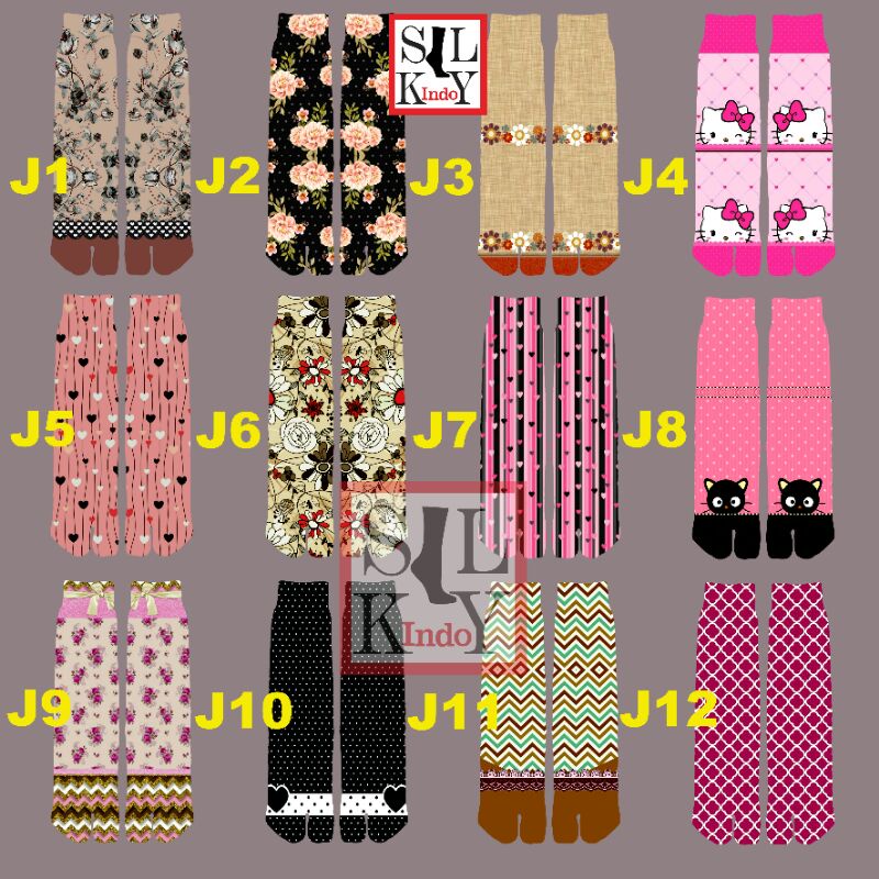 12 MOTIF KAOSKAKI PRINTING MUSLIMAH PRODUKSI SENDIRI BAHAN BAGUS HARGA HEMAT