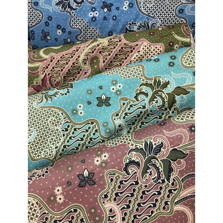 Kain Batik Meteran Pekalongan Bahan Katun Premium Jumputan Seragam Wisuda Sarimbit Kondangan Wanita Pria