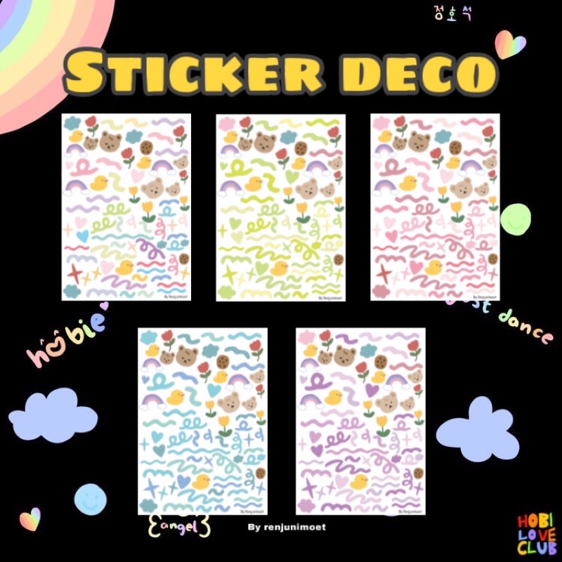 

sticker deco deco ration photocard confetti cutting vinyl glossy premium anti air