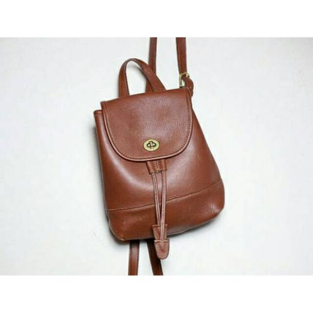 Coach Original Vintage Backpack preloved brown leather authentic bag