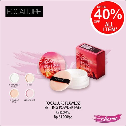 (READY &amp; ORI!) Focallure Flawless Setting Powder / Loose Powder FA 68 FA68 Bedak tabur waterproof terbaru viral