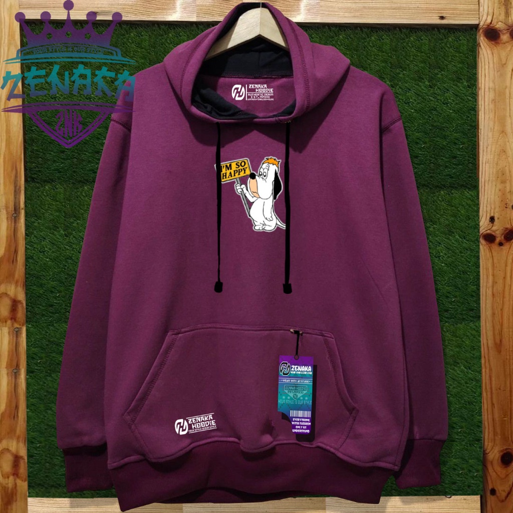 Sweater keren pria distro ori warna burgundy i'm so happy Jaket pria keren original Hoodie pria distro aesthetic 2022 Suiter pria distro original bandung Zenaka Hoodie Jaket wanita kekinian korean style terbaru hodie cowok tebal ori