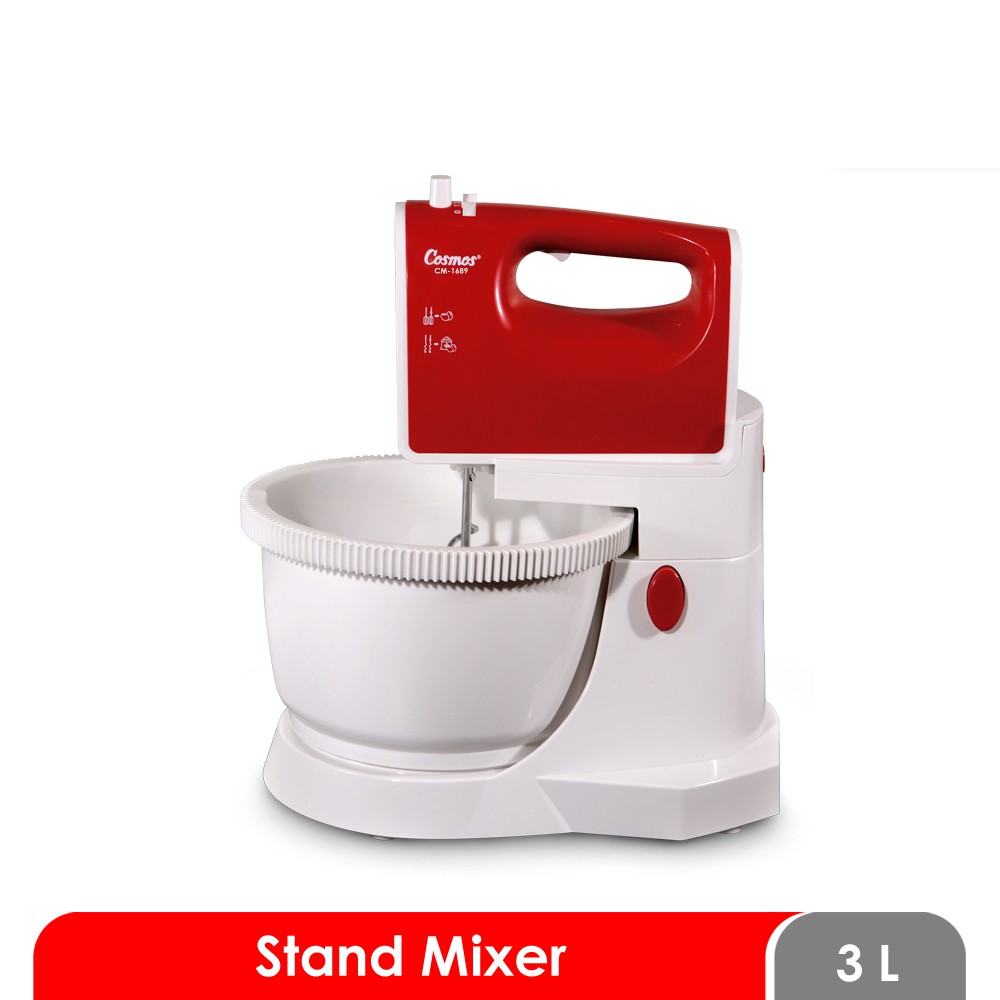 Cosmos CM-1689 . Stand Mixer 3 Liter 5 Speed+Turbo . Baru&amp;Bergaransi