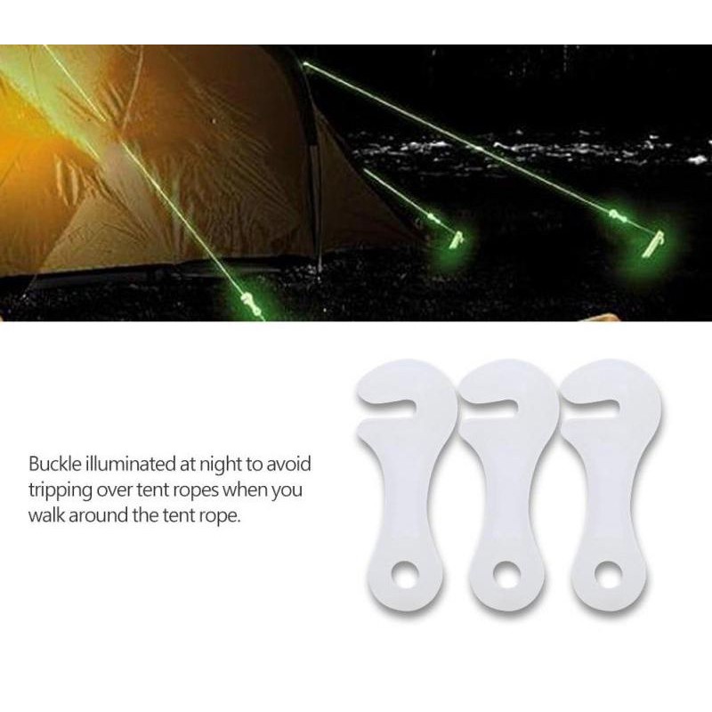 Stopper kunci tali tenda gesper guyline luminous glow in dark