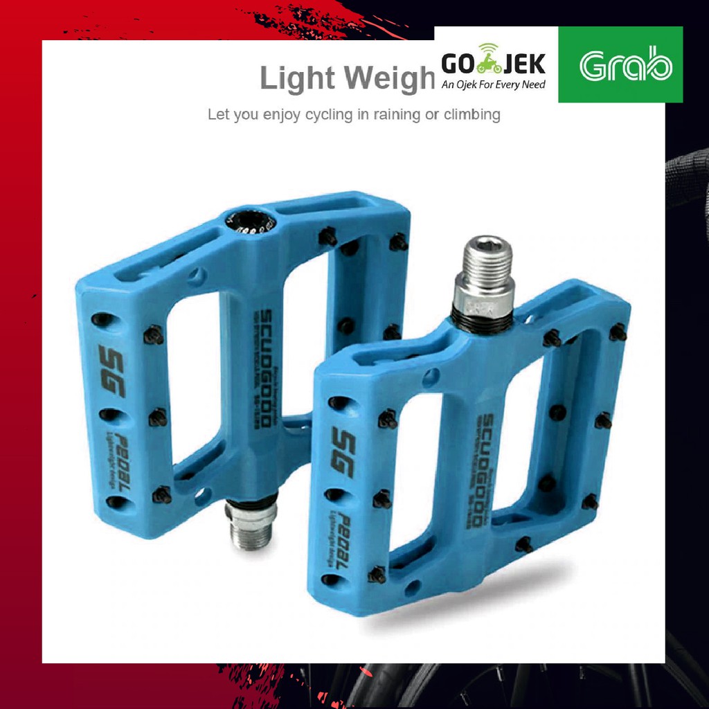 SPAREPART PEDAL SEPEDA MTB - SCUDGOOD Mountain Bike Ultralight Nylon Fiber - SG-1512B