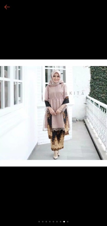 Zola_batik Batik Coupel Brokat Tile Selendang Alika Brown Azzura High Quality