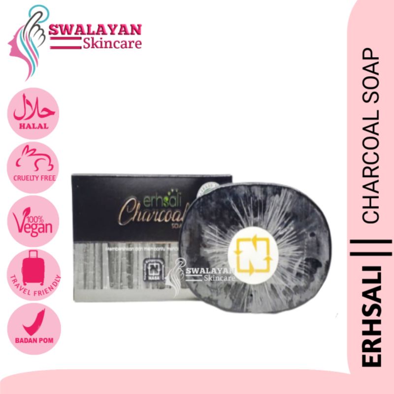 Erhsali Charcoal Soap Sabun Untuk Kulit Berminyak Asli Nasa