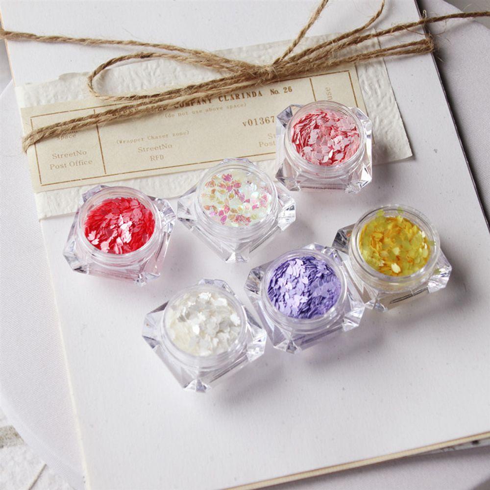 Mxbeauty Sakura Kuku Payet Warna-Warni Fashion Manicure Aksesori DIY Kerajinan Spangles Gel Charms 3D Nail Art Dekorasi