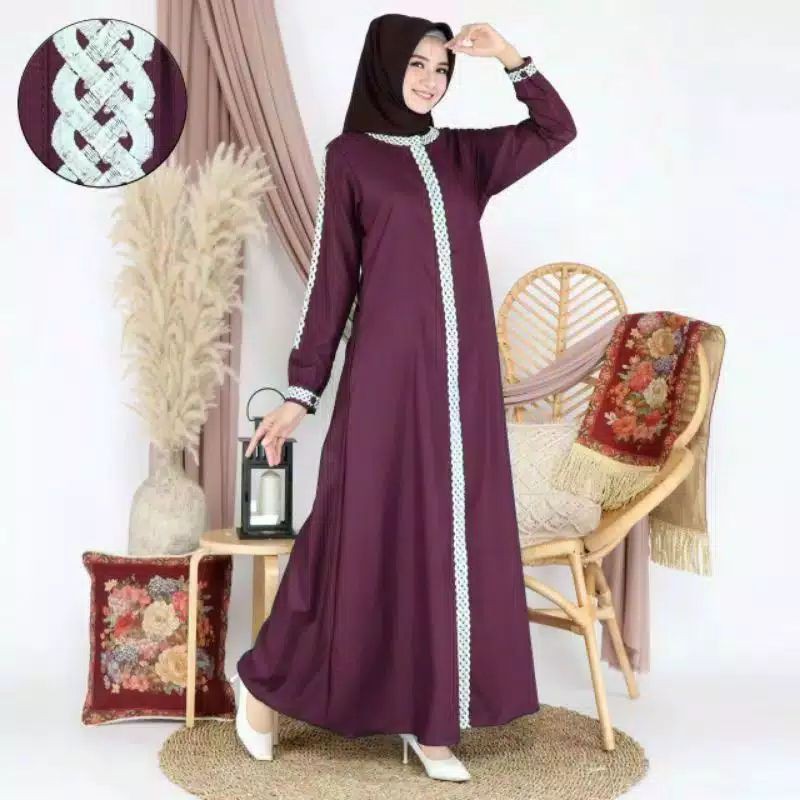 Gamis Madina Raflesia // Gamis Tuyobo Premium Full Bordir // Pakaian Muslim Wanita Terbaru