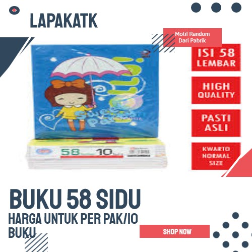 

Buku tulis sidu 58 lembar (1 BUAH) +